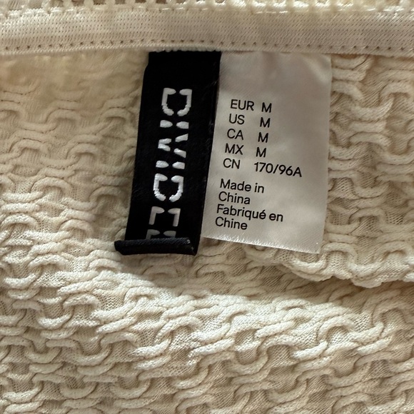 H&M Cream Textured Corset Top Size Medium - Picture 4 of 4